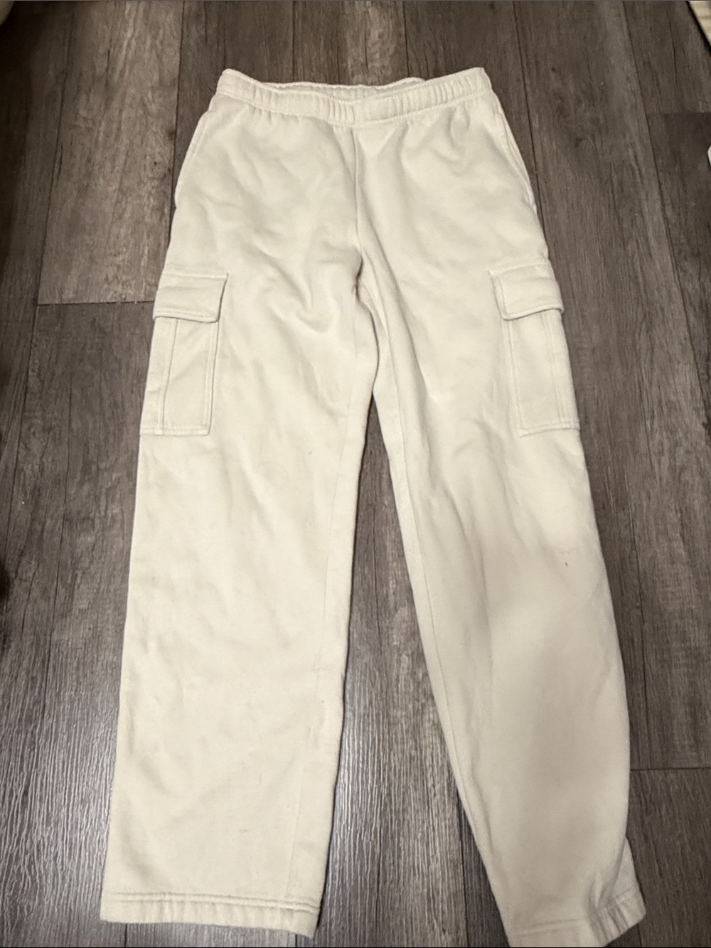 Tuff Athletics Cream Cargo Sweatpants - Men's Drawstring Joggers